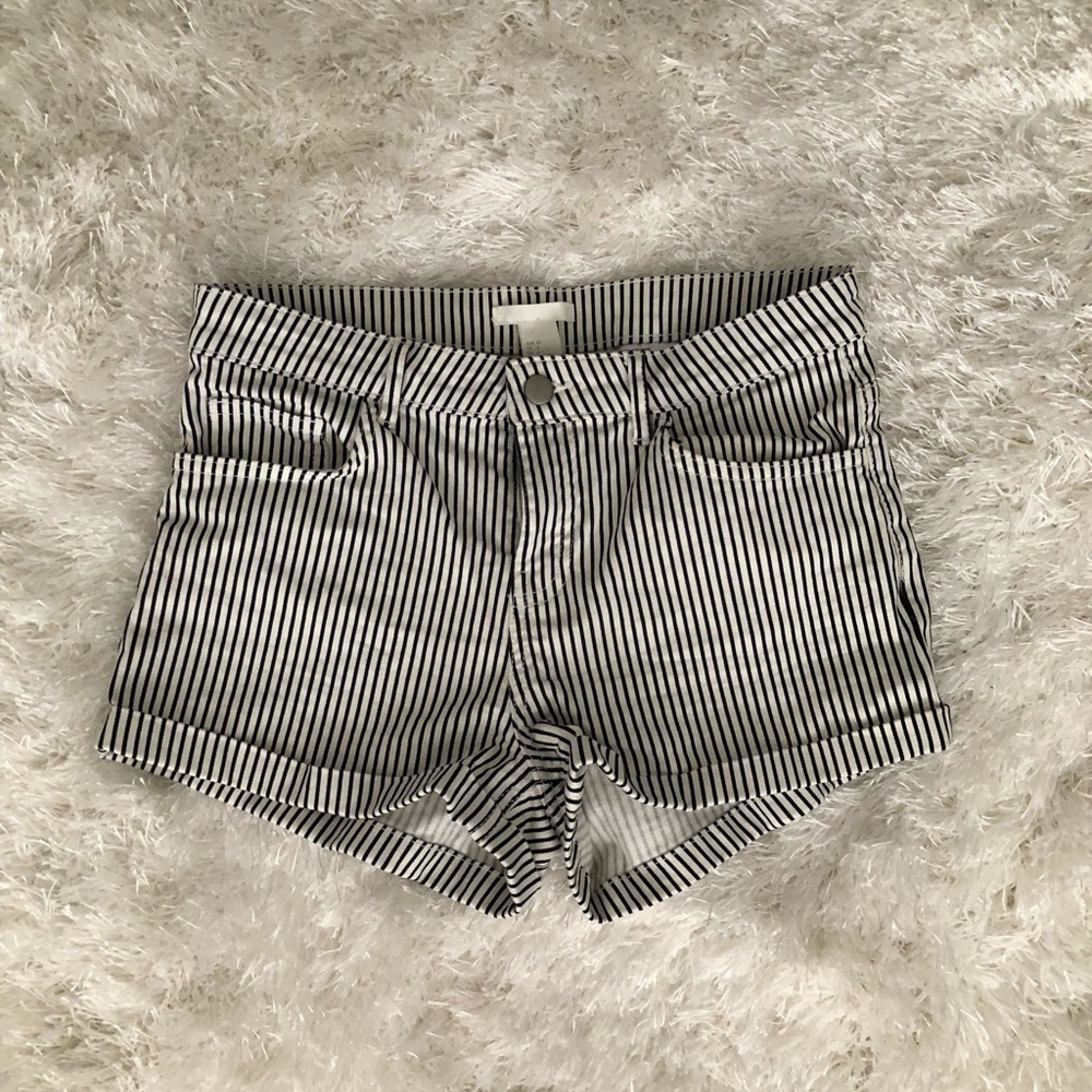 Striped H&M shorts